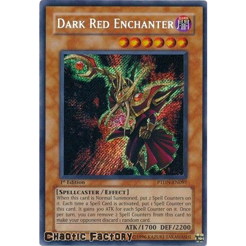 Yugioh Dark Red Enchanter PTDN-EN097 Secret rare 1st Edtion