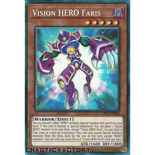 COLLECTORS Rare RA01-EN004 Vision HERO Faris 1st Edition NM