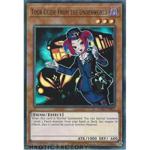 RA01-EN005 Tour Guide From the Underworld Super Rare 1st Edition NM