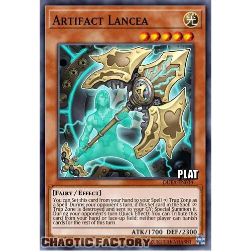 Platinum Secret Rare RA01-EN006 Artifact Lancea 1st Edition NM