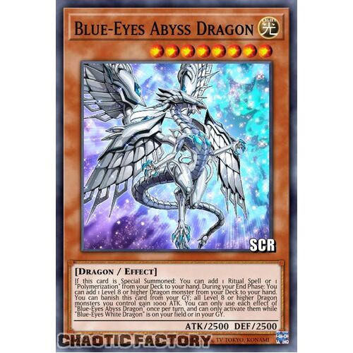 RA01-EN016 Blue-Eyes Abyss Dragon Secret Rare 1st Edition NM