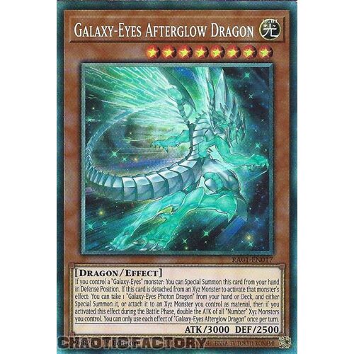 COLLECTOR'S Rare RA01-EN017 Galaxy-Eyes Afterglow Dragon 1st Edition NM
