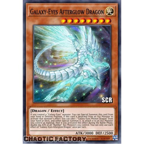 RA01-EN017 Galaxy-Eyes Afterglow Dragon Secret Rare 1st Edition NM