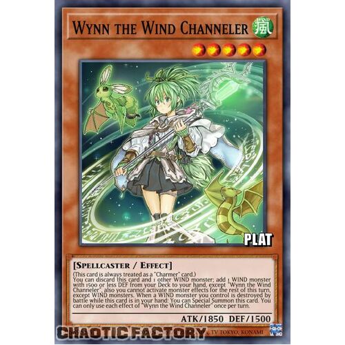 Platinum Secret Rare RA01-EN018 Wynn the Wind Channeler 1st Edition NM