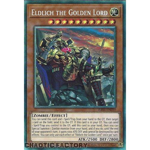 COLLECTORS Rare RA01-EN019 Eldlich the Golden Lord (alternate art) 1st Edition NM