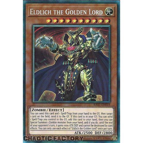 COLLECTORS Rare RA01-EN019 Eldlich the Golden Lord 1st Edition NM