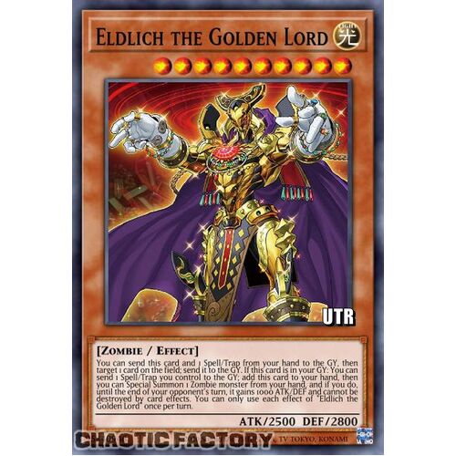 ULTIMATE Rare RA01-EN019 Eldlich the Golden Lord 1st Edition NM