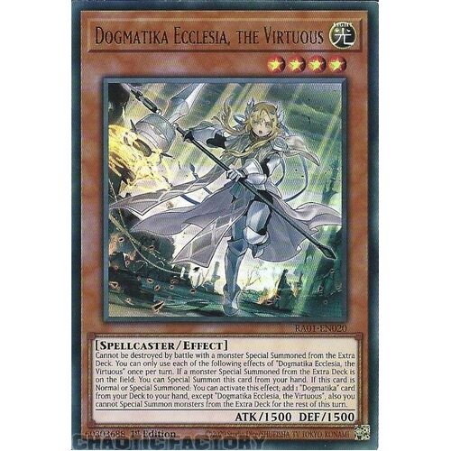 RA01-EN020 Dogmatika Ecclesia, the Virtuous ULTRA Rare 1st Edition NM