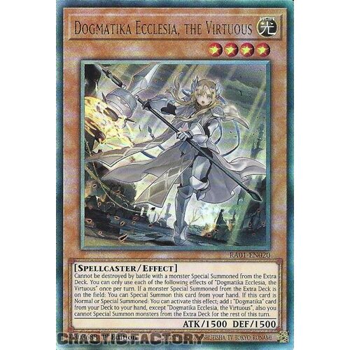 ULTIMATE Rare RA01-EN020 Dogmatika Ecclesia, the Virtuous 1st Edition NM