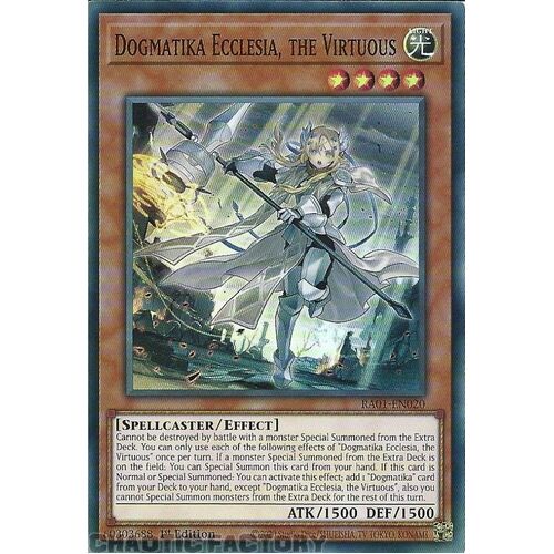 RA01-EN020 Dogmatika Ecclesia, the Virtuous Super Rare 1st Edition NM