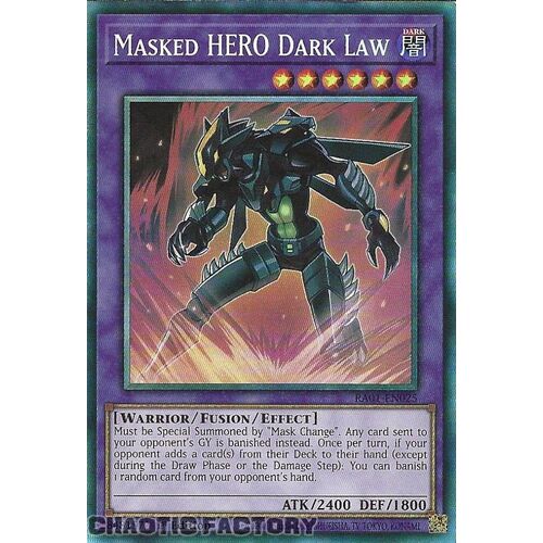 COLLECTOR'S Rare RA01-EN025 Masked HERO Dark Law 1st Edition NM