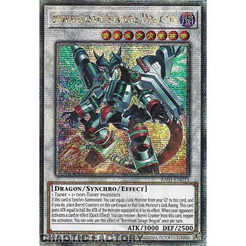Quarter Century Secret Rare RA01-EN033 Borreload Savage Dragon 1st Edition NM