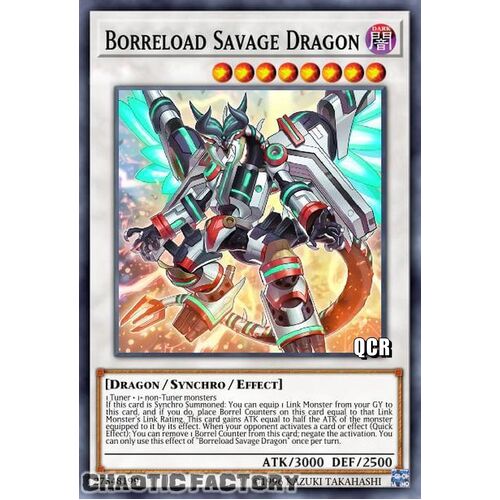 Quarter Century Secret Rare RA01-EN033 Borreload Savage Dragon 1st Edition NM