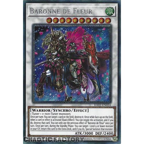 Platinum Secret Rare RA01-EN034 Baronne de Fleur 1st Edition NM