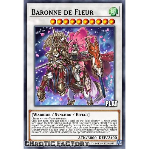 Platinum Secret Rare RA01-EN034 Baronne de Fleur 1st Edition NM