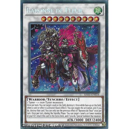 RA01-EN034 Baronne de Fleur Secret Rare 1st Edition NM