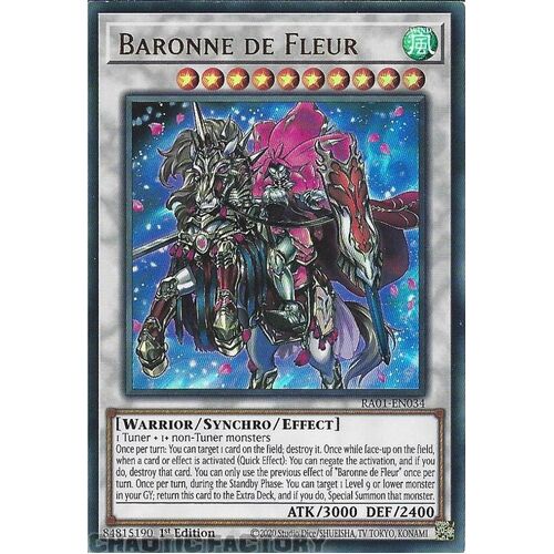 RA01-EN034 Baronne de Fleur ULTRA Rare 1st Edition NM