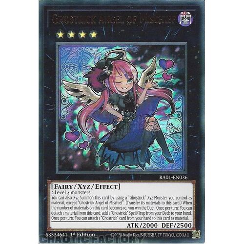 RA01-EN036 Ghostrick Angel of Mischief ULTRA Rare 1st Edition NM