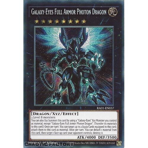 RA01-EN037 Galaxy-Eyes Full Armor Photon Dragon Secret Rare 1st Edition NM