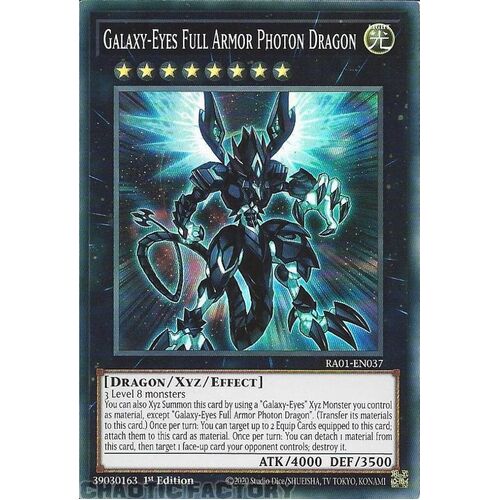 RA01-EN037 Galaxy-Eyes Full Armor Photon Dragon Super Rare 1st Edition NM