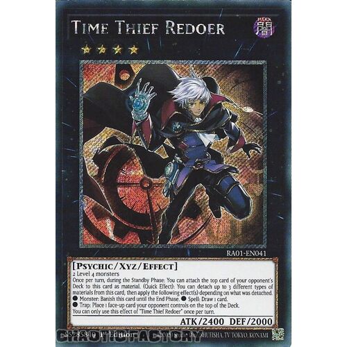 Platinum Secret Rare RA01-EN041 Time Thief Redoer 1st Edition NM