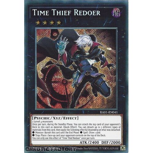 RA01-EN041 Time Thief Redoer Secret Rare 1st Edition NM