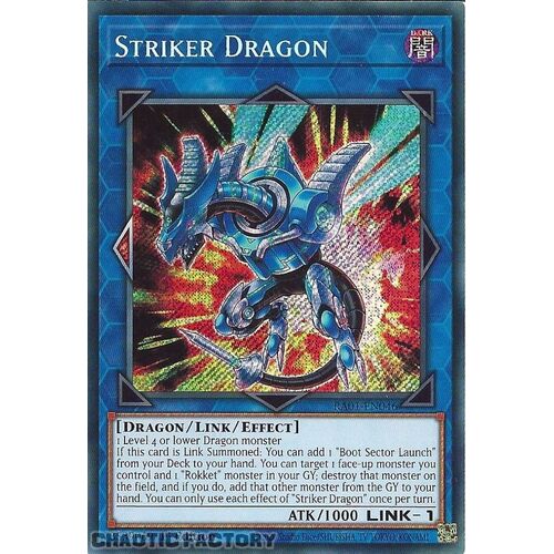 RA01-EN046 Striker Dragon Secret Rare 1st Edition NM