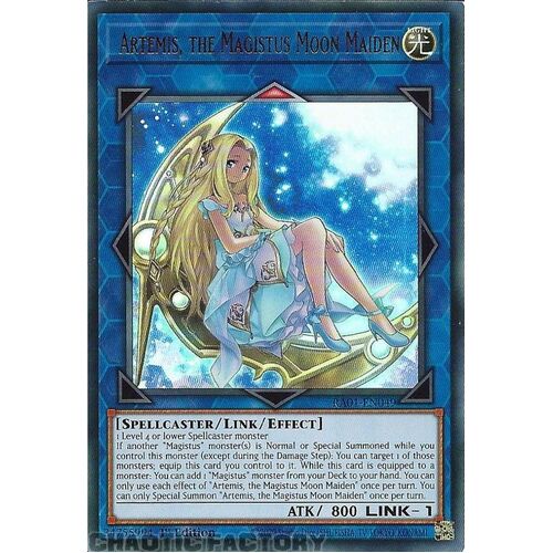 RA01-EN049 Artemis, the Magistus Moon Maiden ULTRA Rare 1st Edition NM
