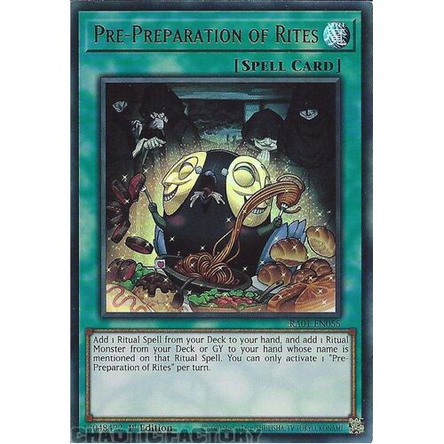 RA01-EN055 Pre-Preparation of Rites ULTRA Rare 1st Edition NM