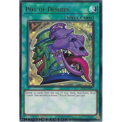 RA01-EN056 Pot of Desires ULTRA Rare 1st Edition NM