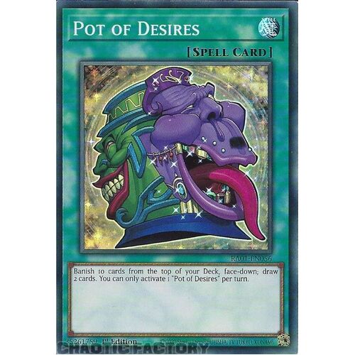 RA01-EN056 Pot of Desires Super Rare 1st Edition NM