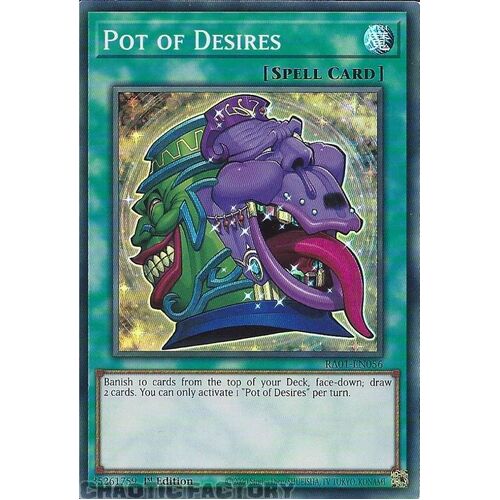 RA01-EN056 Pot of Desires Super Rare 1st Edition NM