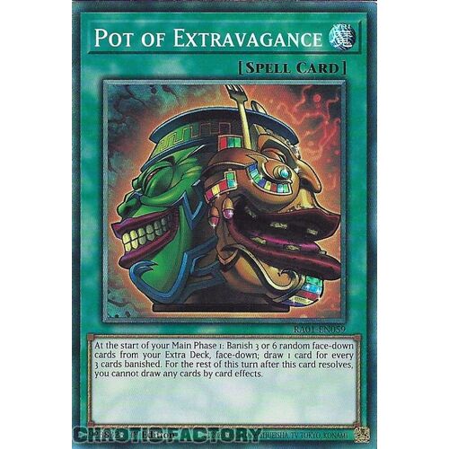 COLLECTOR'S Rare RA01-EN059 Pot of Extravagance 1st Edition NM