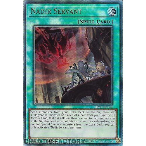 ULTIMATE Rare RA01-EN062 Nadir Servant 1st Edition NM