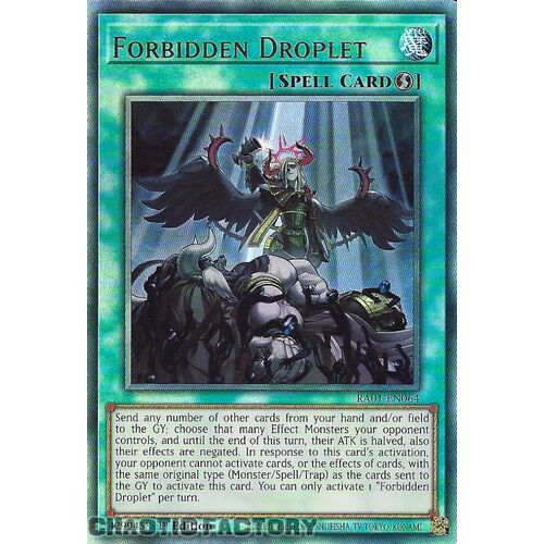 ULTIMATE Rare RA01-EN064 Forbidden Droplet 1st Edition NM
