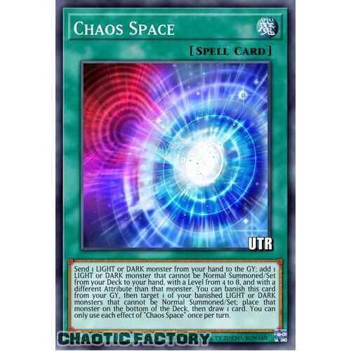 ULTIMATE Rare RA01-EN065 Chaos Space 1st Edition NM