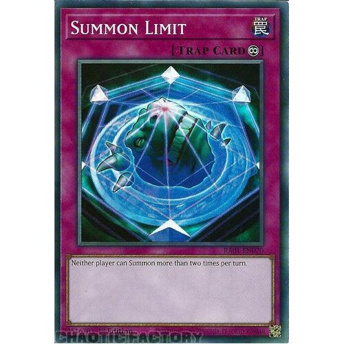 RA01-EN070 Summon Limit Super Rare 1st Edition NM