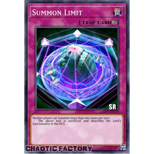 RA01-EN070 Summon Limit Super Rare 1st Edition NM