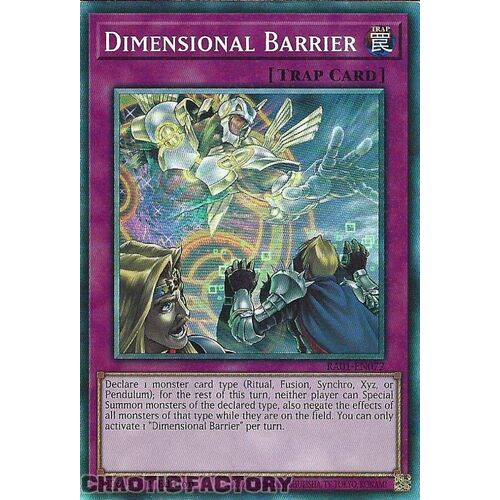 COLLECTOR'S Rare RA01-EN072 Dimensional Barrier 1st Edition NM