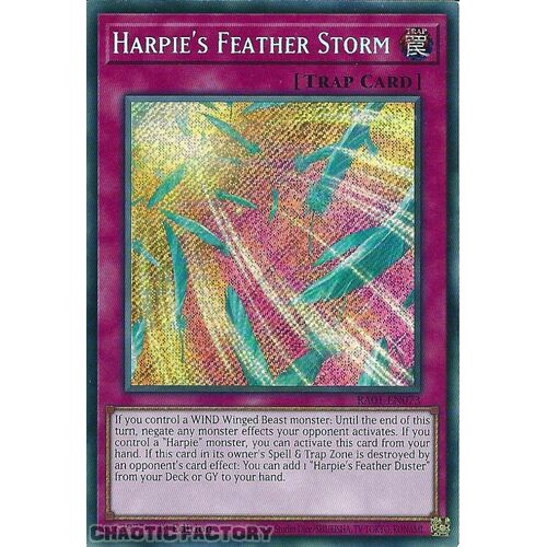 RA01-EN073 Harpie's Feather Storm Secret Rare 1st Edition NM