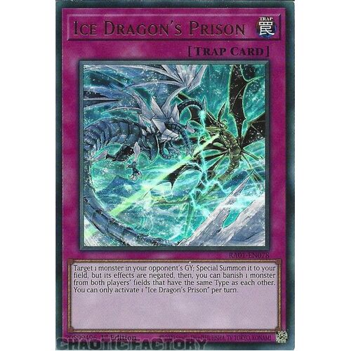 RA01-EN078 Ice Dragon's Prison ULTRA Rare 1st Edition NM