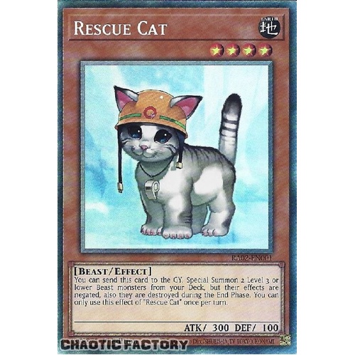Collector's Rare RA02-EN001 Rescue Cat 1st Edition NM
