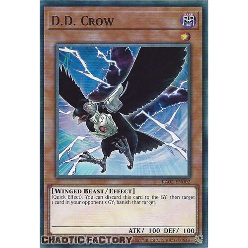RA02-EN002 D.D. Crow Super Rare 1st Edition NM
