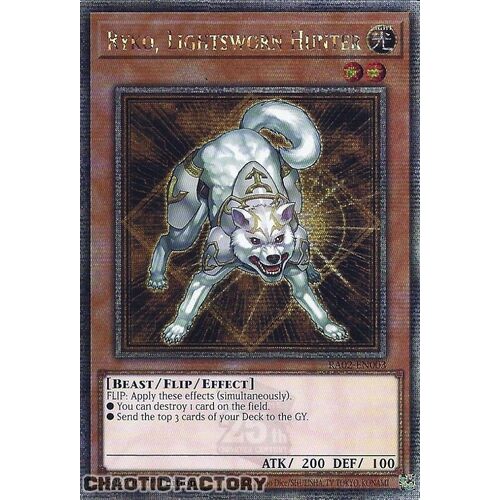 Quarter Century Secret Rare RA02-EN003 Ryko, Lightsworn Hunter 1st Edition NM