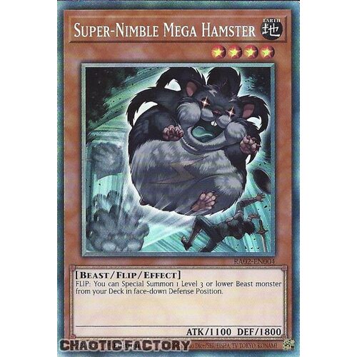 Collector's Rare RA02-EN004 Super-Nimble Mega Hamster 1st Edition NM