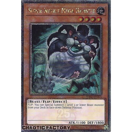 Quarter Century Secret Rare RA02-EN004 Super-Nimble Mega Hamster 1st Edition NM