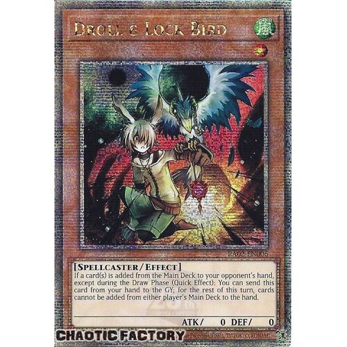 Quarter Century Secret Rare RA02-EN006 Droll & Lock Bird 1st Edition NM