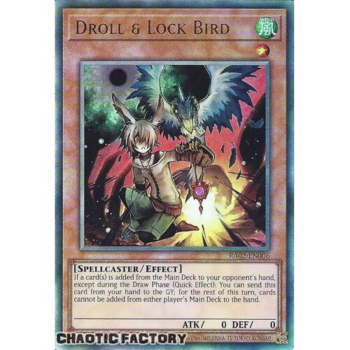 Ultimate Rare RA02-EN006 Droll & Lock Bird 1st Edition NM