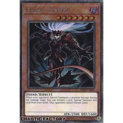 Platinum Secret Rare RA02-EN007 Chaos Hunter 1st Edition NM