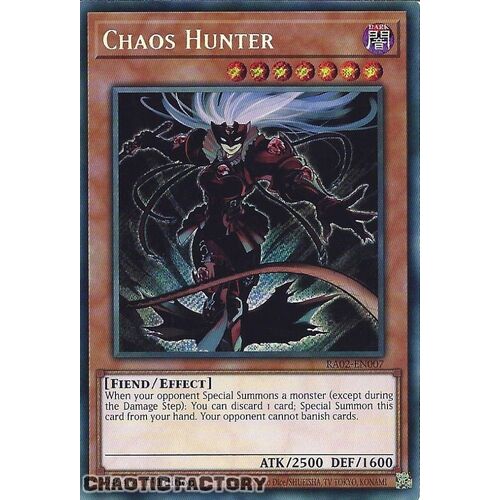 RA02-EN007 Chaos Hunter Secret Rare 1st Edition NM